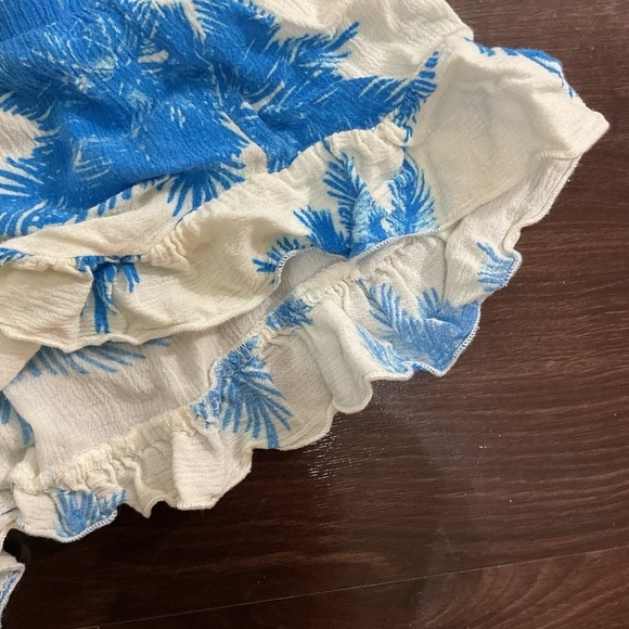 Surf Gypsy Shorts Size S. Palm Tree Beachy Flowy Ruffles Micro Shorts - Picture 3 of 5